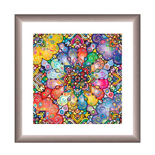 Bécs mandala képkeret ezüst