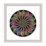 Vienna square mandala picture frame white