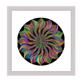 Bécs mandala képkeret fehér