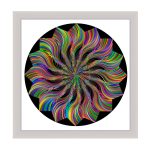 Vienna square mandala picture frame white