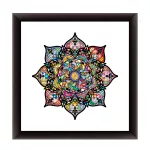 Bécs mandala képkeret fekete