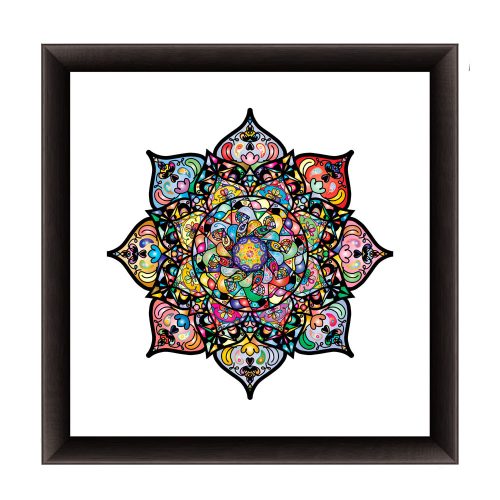 Vienna square mandala picture frame black