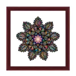 Vienna square mandala picture frame mahogany