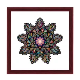 Bécs mandala képkeret mahagóni