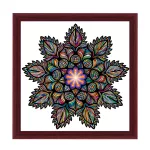 Vienna square mandala picture frame mahogany