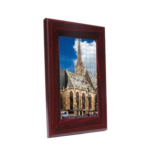 Vienna picture frame for puzzle, mahogany