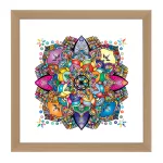 Vienna square mandala picture frame natur