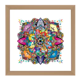 Bécs mandala képkeret natúr