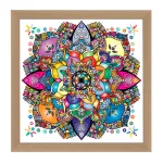 Vienna square mandala picture frame natur
