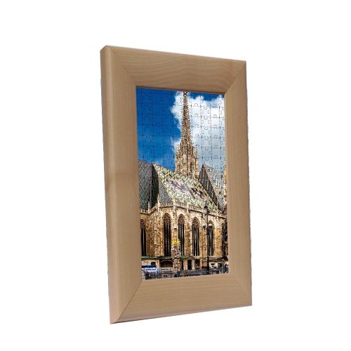 Vienna picture frame for puzzle, natur